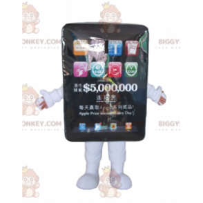 Disfraz de mascota BIGGYMONKEY™ con panel táctil negro gigante