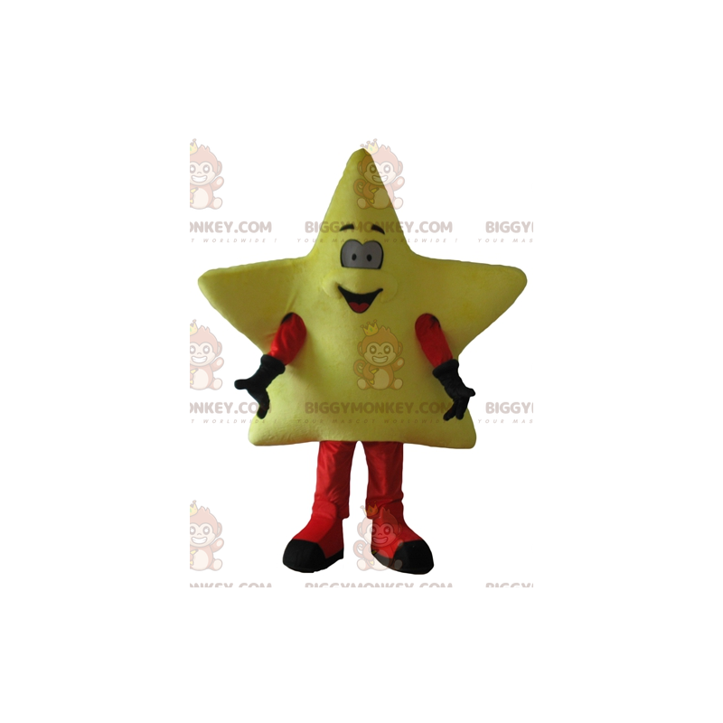 Söpö hymyilevä jättiläinen keltainen tähti BIGGYMONKEY™