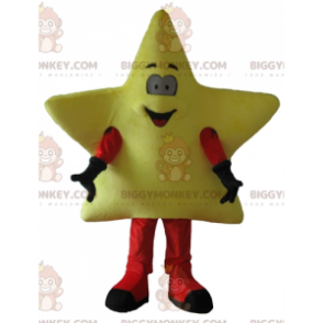 Cute Smiling Giant Yellow Star BIGGYMONKEY™ Mascot Costume –