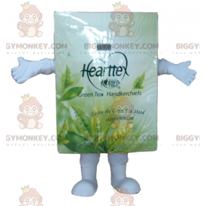 Hvid og grøn teposeæske BIGGYMONKEY™ maskotkostume -