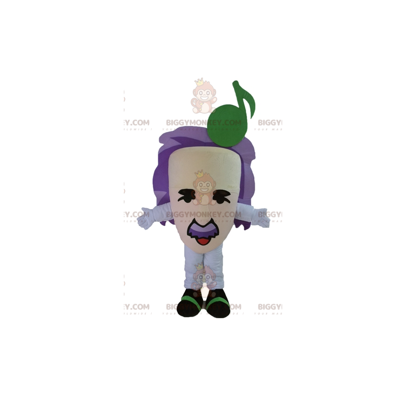 Purple Haired Musician Giant Head BIGGYMONKEY™ Mascot Costume –