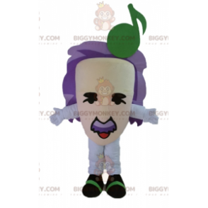 Purple Haired Musician Giant Head BIGGYMONKEY™ Mascot Costume –