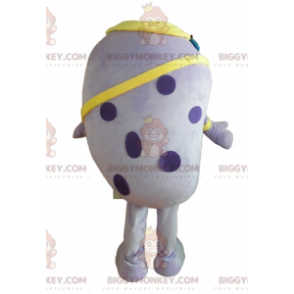 Fantasia de mascote BIGGYMONKEY™ de inseto roxo de bolinhas