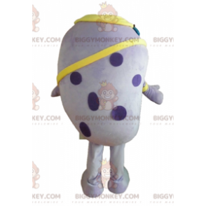 Zábavný kostým maskota s obřím puntíkem a purpurovým hmyzem
