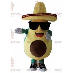 Kostým maskota BIGGYMONKEY™ Zelené a žluté obří avokádo se