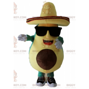 BIGGYMONKEY™ Costume da mascotte Avocado gigante verde e giallo