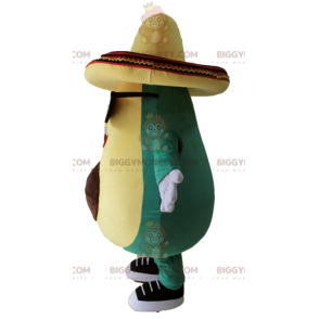 BIGGYMONKEY™ Costume da mascotte Avocado gigante verde e giallo