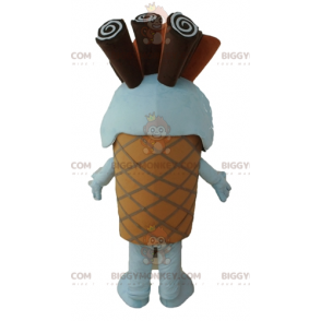 Costume de mascotte BIGGYMONKEY™ de cornet de glace géant avec