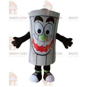 Giant Grey Dumpster Bin BIGGYMONKEY™ maskottiasu -