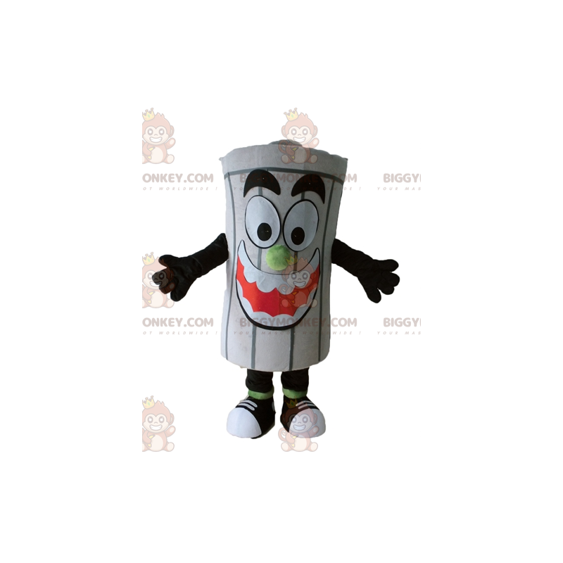 Jätte grå soptunna BIGGYMONKEY™ maskotdräkt - BiggyMonkey maskot