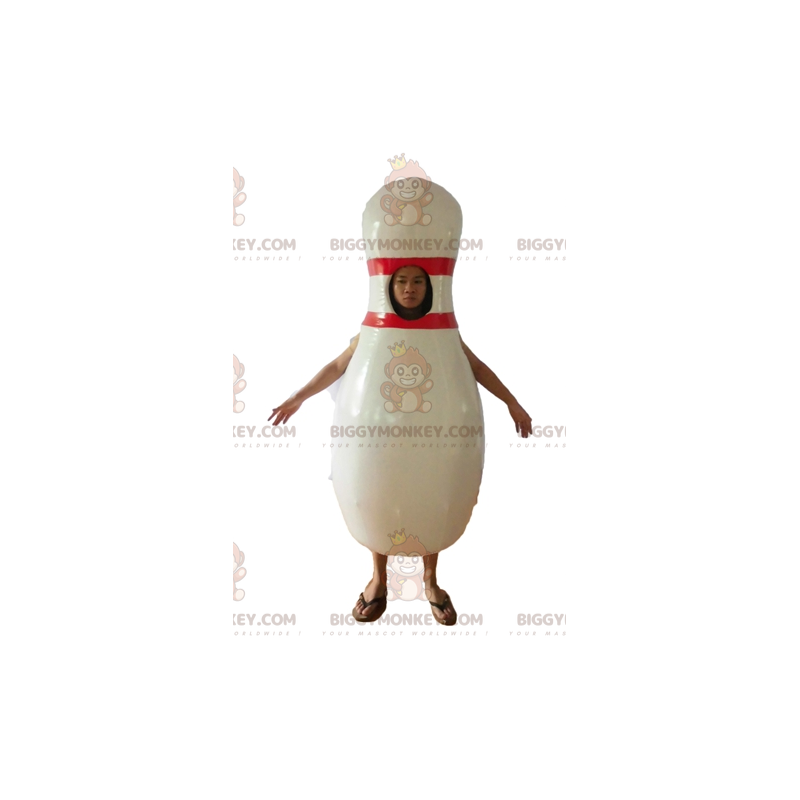 Giant White and Red Skittle BIGGYMONKEY™ Mascot Costume –