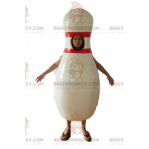 Costume da mascotte gigante bianco e rosso Skittle BIGGYMONKEY™