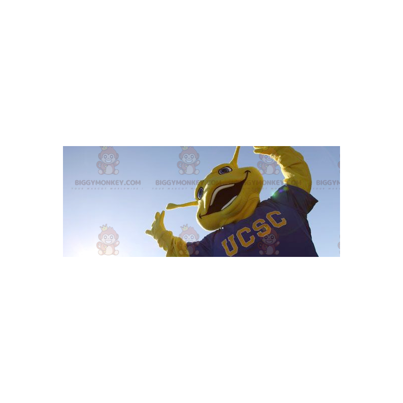 Costume de mascotte BIGGYMONKEY™ de gros insecte jaune -