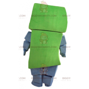Costume de mascotte BIGGYMONKEY™ de chien vert et gris géant et
