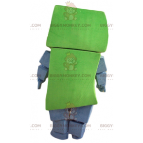 Divertente costume mascotte cane gigante verde e grigio