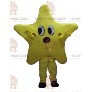 Traje de mascote de estrela amarela gigante BIGGYMONKEY™ com