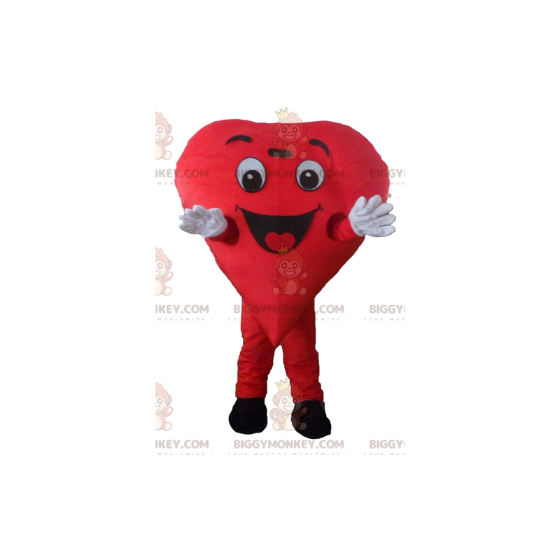 Smiling Giant Red Heart BIGGYMONKEY™ Mascot Costume -