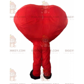 Lachend gigantisch rood hart BIGGYMONKEY™ mascottekostuum -