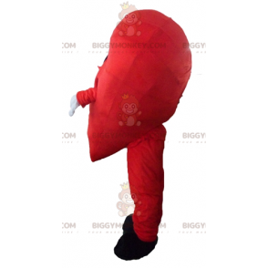 Disfraz de mascota BIGGYMONKEY™ con corazón rojo gigante