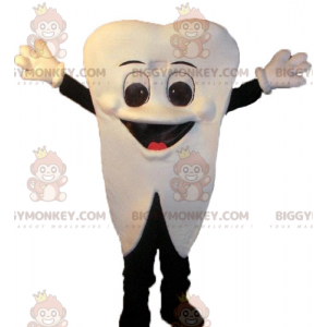 Kæmpe smilende hvid tand BIGGYMONKEY™ maskotkostume -