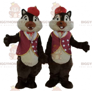 2 maskoti veverky BIGGYMONKEY™ od Tic et Tac v tradičním