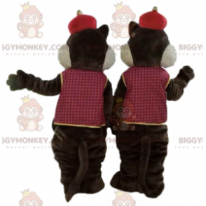 2 BIGGYMONKEY™s Eichhörnchen-Maskottchen von Tic et Tac in