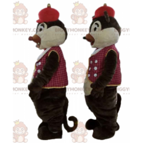 2 BIGGYMONKEY™s egern maskotter fra Tic et Tac i traditionelle