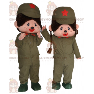 2 BIGGYMONKEY™s mascot of Kiki the famous military plush monkey