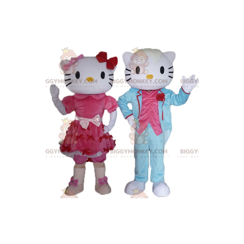 2 BIGGYMONKEY™s mascots, one of Hello Kitty and the other of