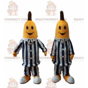 BIGGYMONKEY™-maskotti banaanit pyjamassa Australian sarjakuva -