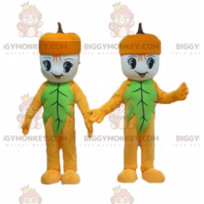 2 BIGGYMONKEY™s Yellow and Green Snowman Tassel Mascot -