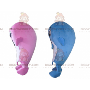 2 Wal-Maskottchen BIGGYMONKEY™, eins in Pink und eins in Blau -