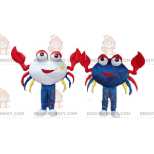 2 BIGGYMONKEY™s mascot of very colorful and smiling crabs –