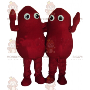 2 mascotas de hombre patata roja de BIGGYMONKEY™ -