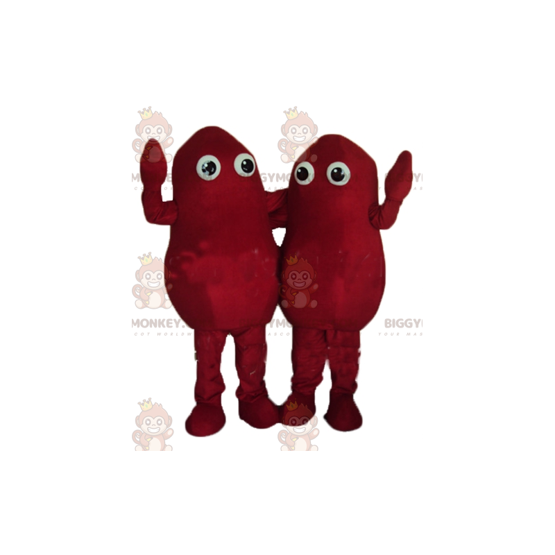 Duo de mascottes BIGGYMONKEY™ de bonshommes de patates rouges -