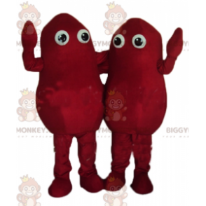 2 mascotte dell'uomo della patata rossa di BIGGYMONKEY™ -