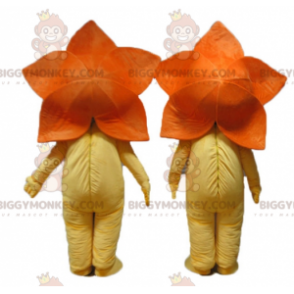 2 BIGGYMONKEY™s Orange and Yellow Lily Flower Mascot -