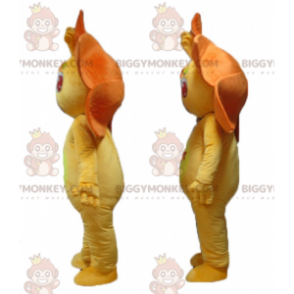 2 BIGGYMONKEY™s Orange and Yellow Lily Flower Mascot –