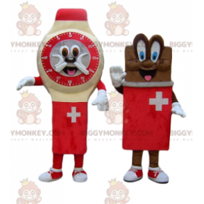 2 BIGGYMONKEY™s mascot a Swiss watch and chocolate bar –