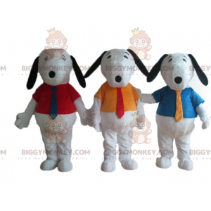 3 BIGGYMONKEY's Beroemde Cartoon Witte Hond Snoopy Mascotte -