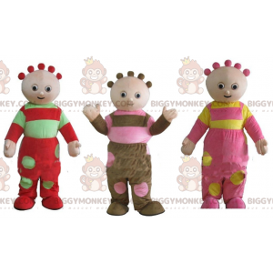3 BIGGYMONKEY™-maskotti hauskoista ja värikkäistä nukeista -