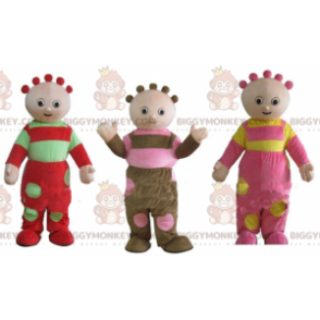 3 mascotes de bonecos engraçados e coloridos do BIGGYMONKEY™ –