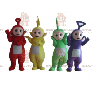 4 personagens do programa de TV colorido do mascote dos
