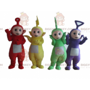 4 Teletubbies mascot BIGGYMONKEY™s colorful TV show characters