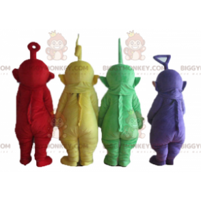 4 Teletubbies mascot BIGGYMONKEY™s colorful TV show characters