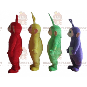 4 Teletubbies mascot BIGGYMONKEY™s colorful TV show characters