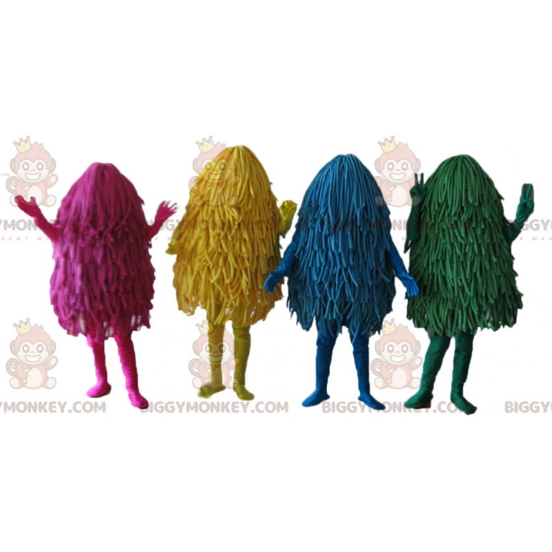 4 BIGGYMONKEY™s mascot colorful mops – Biggymonkey.com