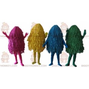 4 barevné mopy maskota BIGGYMONKEY™ – Biggymonkey.com