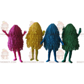 4 BIGGYMONKEY™s mascot colorful mops - Biggymonkey.com