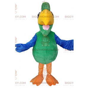 Costume da mascotte Pappagallo verde giallo arancione